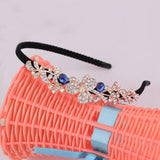 Crystal Rhinestone Flower Leaf Headband Hair Accessories for Women