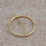 Metal Alloy Circle Hairgrip Barrette Round Shape Hair Clip