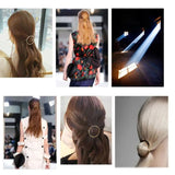Metal Alloy Circle Hairgrip Barrette Round Shape Hair Clip