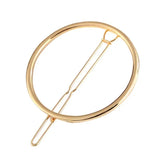 Metal Alloy Circle Hairgrip Barrette Round Shape Hair Clip