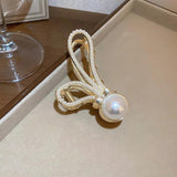 Metal Women Irregular Pearl Rabbit Clip Hair Jewelry