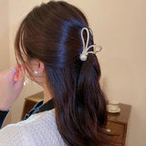 Metal Women Irregular Pearl Rabbit Clip Hair Jewelry