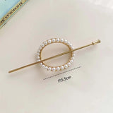 Women's Pearl Hairpin Metal Hair Fork Headdress Wedding Accessories