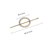 Women's Pearl Hairpin Metal Hair Fork Headdress Wedding Accessories