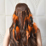 Ethnic Rope Woven Wood Beads Headband Boho Women's Hair Accessory
