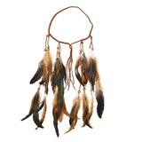 Ethnic Rope Woven Wood Beads Headband Boho Women's Hair Accessory