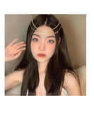 Noble Pearl Crystal Forehead Headwear for Bride Wedding Party