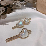 Heart Rhinestone Hairgrips for Women