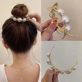 Pearl Hair Claw Clip Double-sided Ball Hairpins Hair Accessories