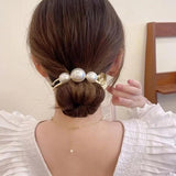 Pearl Hair Claw Clip Double-sided Ball Hairpins Hair Accessories