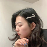 Crystal Arrow Hairpin Silver Rhinestone Barrettes