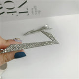 Crystal Arrow Hairpin Silver Rhinestone Barrettes