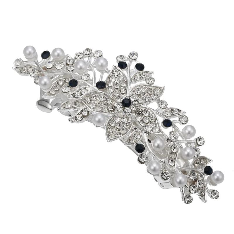 Crystal Flower Hair Claws Clips Hair Accessories Women Hairpin Headband
