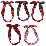 Plaid Bowknot Headband Retro Colors Women Hair Accessories