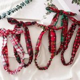 Plaid Bowknot Headband Retro Colors Women Hair Accessories
