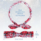 Plaid Bowknot Headband Retro Colors Women Hair Accessories