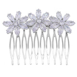 Bridal Headdress Comb with Marquise Zircon Side Hairbrush