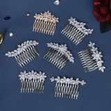 Bridal Headdress Comb with Marquise Zircon Side Hairbrush