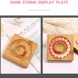Wood Bracelet Tray Bead Pendant Jewelry Organizer Stand