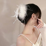Acrylic Feather Head Clip Wedding Hair Accessories