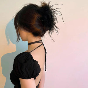 Acrylic Feather Head Clip Wedding Hair Accessories