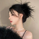 Acrylic Feather Head Clip Wedding Hair Accessories