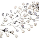 Women Crystal Wedding Hair Accessories For Bridal Leaf Flower Beads Headpiece