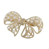 Pearl Bow Hair Clip Ribbon Hair Barrette Pearl Hair Accessories