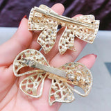 Pearl Bow Hair Clip Ribbon Hair Barrette Pearl Hair Accessories