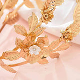 Metal Flower Hairband Leaves Wedding Headdress Hair Jewelry