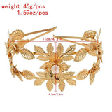 Metal Flower Hairband Leaves Wedding Headdress Hair Jewelry