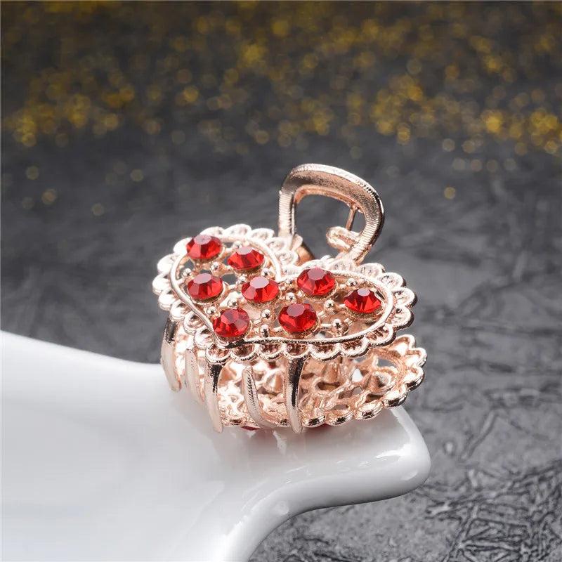 Colorful Crystal Crab Clip Women's Rhinestone Hair Claws