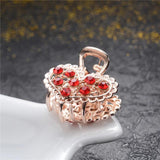 Colorful Crystal Crab Clip Women's Rhinestone Hair Claws