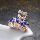 Colorful Crystal Crab Clip Women's Rhinestone Hair Claws