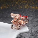 Colorful Crystal Crab Clip Women's Rhinestone Hair Claws