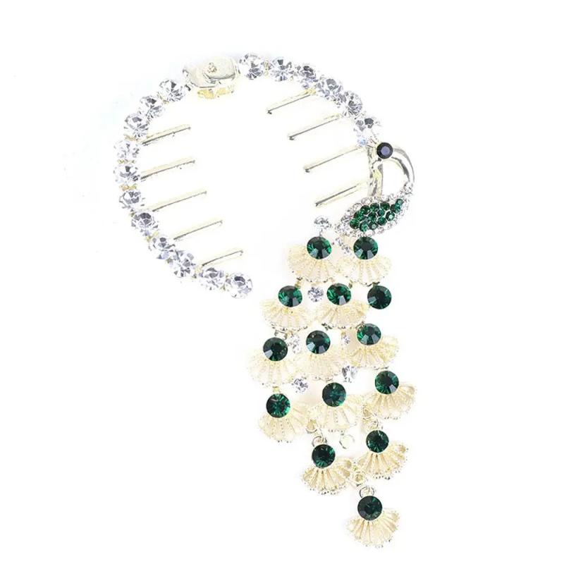Women Ponytail Buckle Butterfly Pearl Tassel Hair Claw Fish Tail Clip