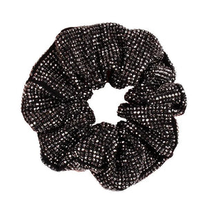 Rhinestone Silk Scrunchie Elastic Hair Band Ponytail Holder Headband
