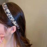 Leopard Rhinestone Headband Velvet Hair Accessory