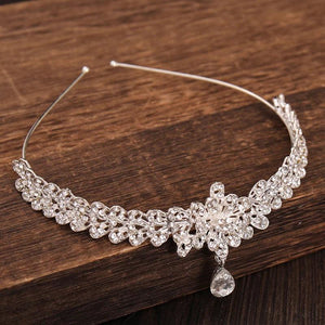 Crystal Water Rhinestone Tiara Crown Headband Wedding Bridal Pageant