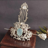 Antique Chinese Dragon Hair Crown Ancient Costume Headdress