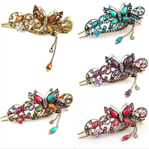 Rhinestone Hairpin Hair Claws Retro Hair Clips For Women