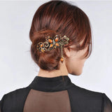 Rhinestone Hairpin Hair Claws Retro Hair Clips For Women