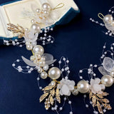 Pearl Flower Bridal Hairband Romantic Headwear