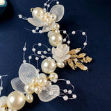 Pearl Flower Bridal Hairband Romantic Headwear