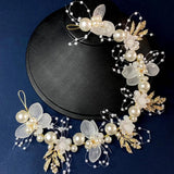 Pearl Flower Bridal Hairband Romantic Headwear