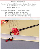 Ethnic Style Princess Hair Jewelry Red Chalcedony Hair Stick