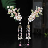 Chinese Flower Hairpins Clips Hanfu Dress Accessories