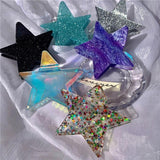 Colorful Acetate Star Shark Hair Claws for Egirl Y2K Party