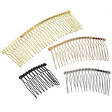 6pcs DIY Metal Hair Comb Claw Hairpins Black/Rhodium Wedding Jewelry Findings