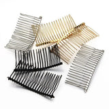 6pcs DIY Metal Hair Comb Claw Hairpins Black/Rhodium Wedding Jewelry Findings